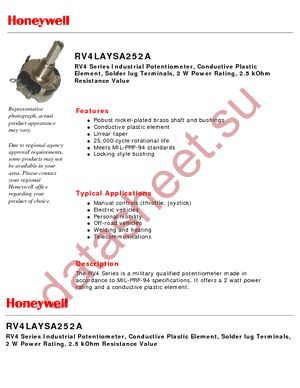 RV4LAYSA252A datasheet  